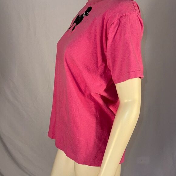 Vintage Pink Single Stitch Rockabilly Poodle Patchwork T-Shirt Medium - Picture 8 of 12